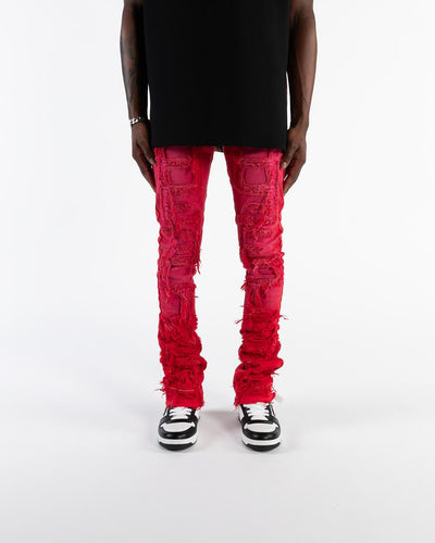 Pheelings Inspired By FLARE STACK DENIM (RED)