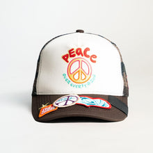 Load image into Gallery viewer, VIC GARCIA Peace Over Everything Camo Trucker Cap