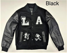 Load image into Gallery viewer, Robert Phillipe Mens Varsity Jacket (Black)