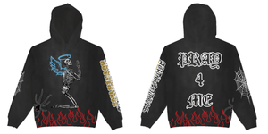 AUTHENTICS PRAYING SKELETON HOODIE (VINT BLACK)