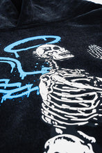 Load image into Gallery viewer, AUTHENTICS PRAYING SKELETON HOODIE (VINT BLACK)