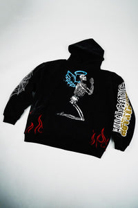 AUTHENTICS PRAYING SKELETON HOODIE (VINT BLACK)