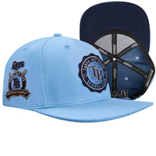 Load image into Gallery viewer, PRO STANDARD TAMPA BAY RAYS CREST EMBLEM WOOL SNAPBACK HAT (UNIVERSITY BLUE)