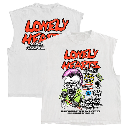 Lonely Hearts LHC Records Sleeveless T-Shirt (Off-White)