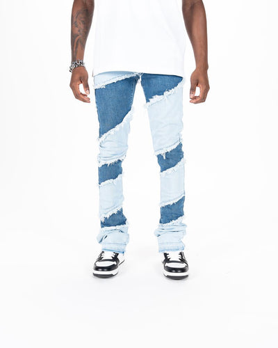 Pheelings EMBRACE THE JOURNEY FLARE STACK DENIM (LIGHT/MEDIUM BLUE)