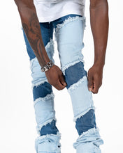 Load image into Gallery viewer, Pheelings EMBRACE THE JOURNEY FLARE STACK DENIM (LIGHT/MEDIUM BLUE)