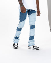 Load image into Gallery viewer, Pheelings EMBRACE THE JOURNEY FLARE STACK DENIM (LIGHT/MEDIUM BLUE)