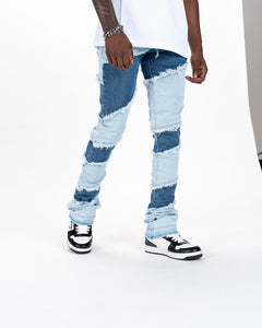 Pheelings EMBRACE THE JOURNEY FLARE STACK DENIM (LIGHT/MEDIUM BLUE)