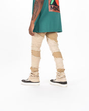 Load image into Gallery viewer, Pheelings EMBRACE THE JOURNEY FLARE STACK DENIM (CREAM/KHAKI)