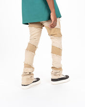 Load image into Gallery viewer, Pheelings EMBRACE THE JOURNEY FLARE STACK DENIM (CREAM/KHAKI)