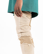 Load image into Gallery viewer, Pheelings EMBRACE THE JOURNEY FLARE STACK DENIM (CREAM/KHAKI)