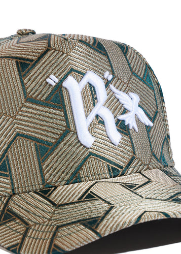 Reference LUXE Hat (GREEN GEOMETRIC)