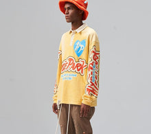 Load image into Gallery viewer, Hyde Park Dripping in Japan Long Sleeve Polo (Gold)