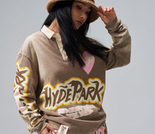 Load image into Gallery viewer, Hyde Park Dripping in Japan Long Sleeve Polo (Khaki)