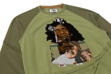 Load image into Gallery viewer, FROST ORIGINAL BLOW TAPESTRY CREWNECK (OLIVE)