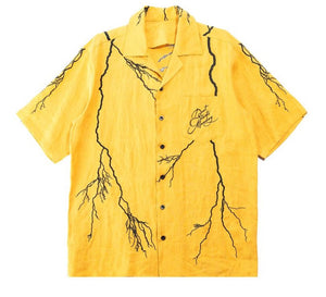 Diet Starts Monday Lightning Button Up (Yellow)