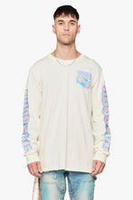 Load image into Gallery viewer, 6th NBRHD 6TH RECORDS LONG SLEEVE TEE (CREAM)