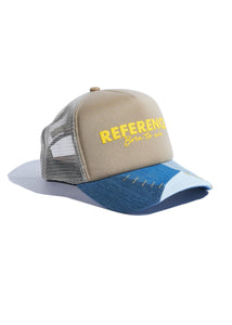 Reference PATCHWORK TRUCKER Hat (TAN/DENIM)