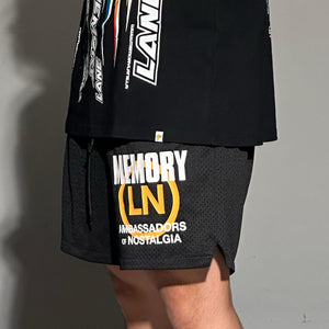 MEMORY LANE Core Graphic Mesh Short (Black)