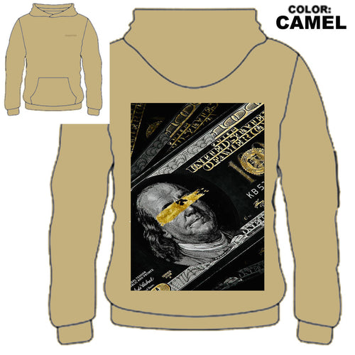 DZTR  MENS HOODIE DOLLAR (CAMEL)