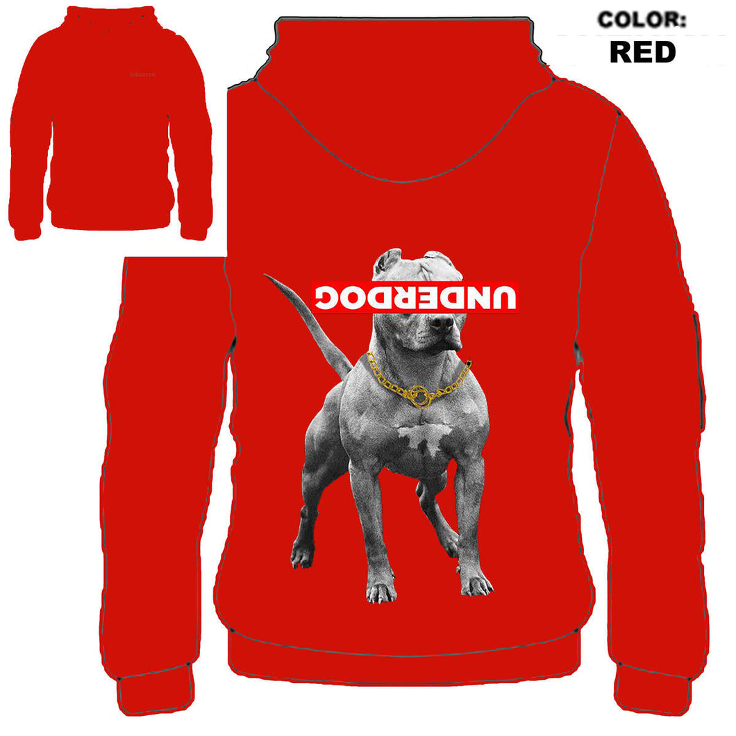 DZTR  MENS HOODIE UNDERDOG (RED)