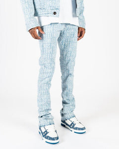 PHEELINGS ON MY MIND FLARE STACK DENIM (LIGHT BLUE)