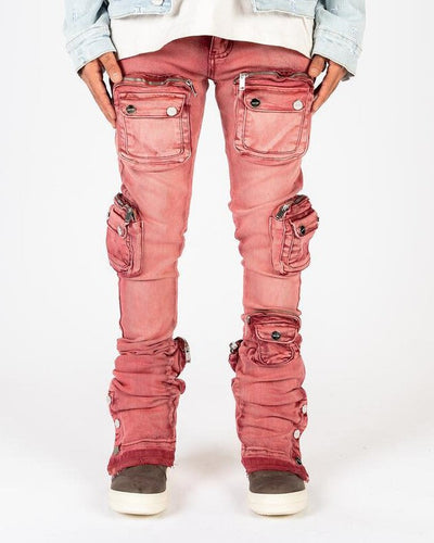 PHEELINGS JOURNEY TO GREATNESS FLARE STACK DENIM (WINE/SAND)