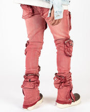 Load image into Gallery viewer, PHEELINGS JOURNEY TO GREATNESS FLARE STACK DENIM (WINE/SAND)