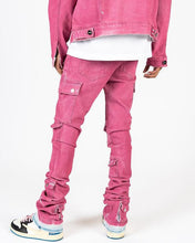 Load image into Gallery viewer, PHEELINGS MY PLEASURE FLARE STACK DENIM (ROUGE)