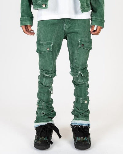 PHEELINGS MY PLEASURE FLARE STACK DENIM (CASTLETON GREEN)