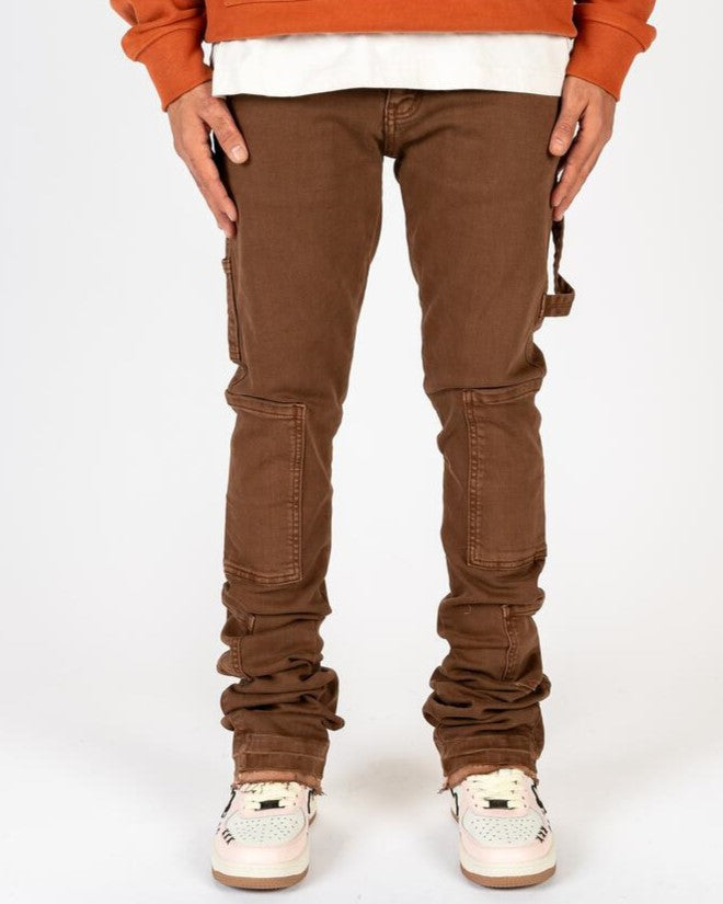 PHEELINGS VIBRANT VISIONS FLARE STACK DENIM (BROWN)