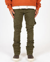 Load image into Gallery viewer, PHEELINGS VIBRANT VISIONS FLARE STACK DENIM (OLIVE)