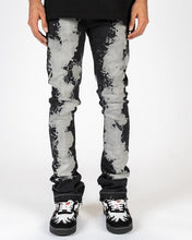 Load image into Gallery viewer, PHEELINGS SCARRED BY FLARE STACK DENIM (BLACK/GREY)