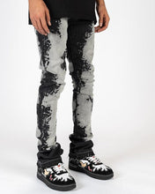 Load image into Gallery viewer, PHEELINGS SCARRED BY FLARE STACK DENIM (BLACK/GREY)