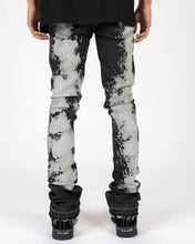 Load image into Gallery viewer, PHEELINGS SCARRED BY FLARE STACK DENIM (BLACK/GREY)