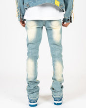 Load image into Gallery viewer, PHEELINGS AWAKEN DESIRES FLARE STACK DENIM (MEDIUM BLUE/SAND)