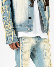 Load image into Gallery viewer, PHEELINGS AWAKEN DESIRES DENIM JACKET (MEDIUM BLUE/SAND)