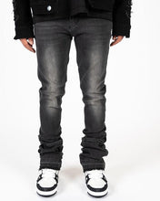 Load image into Gallery viewer, PHEELINGS EMOTIONALLY NUMB FLARE STACK DENIM (BLACK)