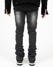 Load image into Gallery viewer, PHEELINGS EMOTIONALLY NUMB FLARE STACK DENIM (BLACK)