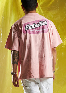 EMBELLISH GARAGE TEE (BUBBLE GUM)