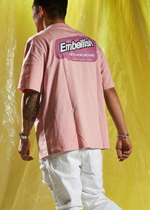 EMBELLISH GARAGE TEE (BUBBLE GUM)