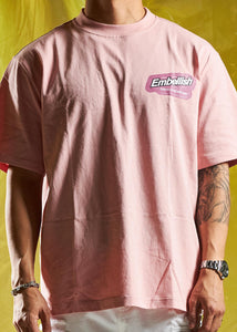 EMBELLISH GARAGE TEE (BUBBLE GUM)