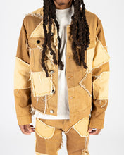 Load image into Gallery viewer, PHEELINGS LEFT IN THE PAST DENIM JACKET (LIGHT/DARK KHAKI)