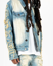 Load image into Gallery viewer, PHEELINGS AWAKEN DESIRES DENIM JACKET (MEDIUM BLUE/SAND)