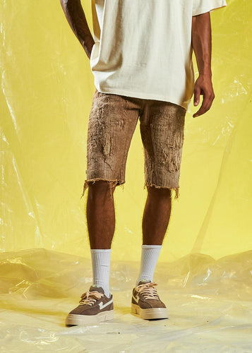 EMBELLISH GINZA BORO SHORT (DARK TAN)