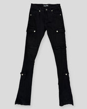 Load image into Gallery viewer, PHEELINGS MY PLEASURE FLARE STACK DENIM (JET BLACK)