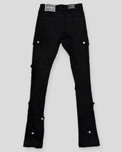 Load image into Gallery viewer, PHEELINGS MY PLEASURE FLARE STACK DENIM (JET BLACK)