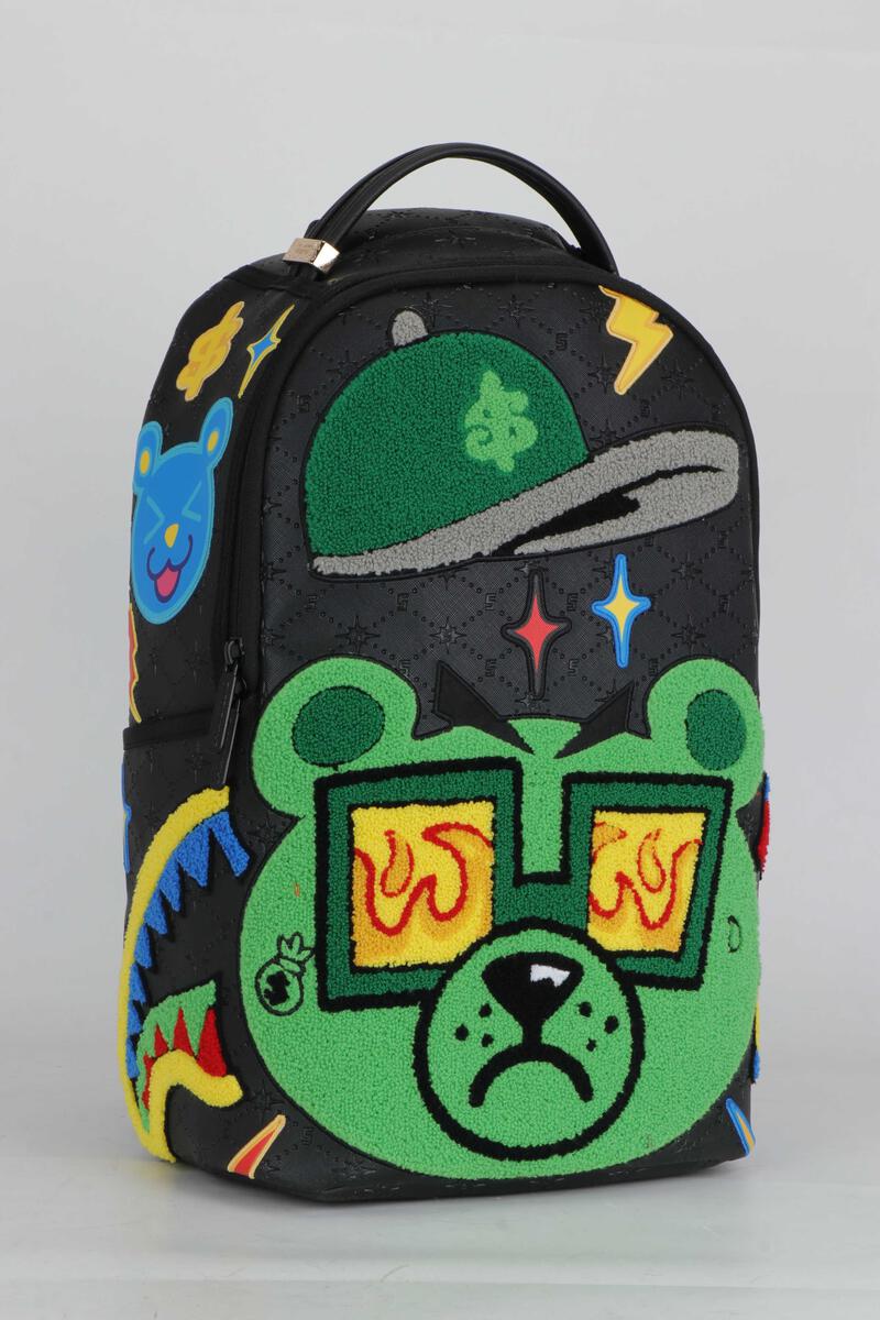 Sprayground COLORFUL MONEY BEAR CHENEILLE DLXSV BACKPACK