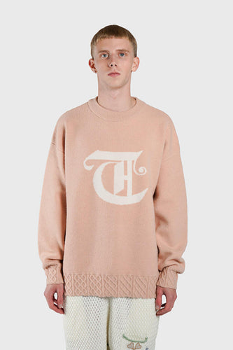 THC Racket Club Knit Crewneck Sweater (Red Sand)