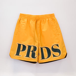 PARADISE LOST VARSITY NYLON SHORTS (YELLOW)